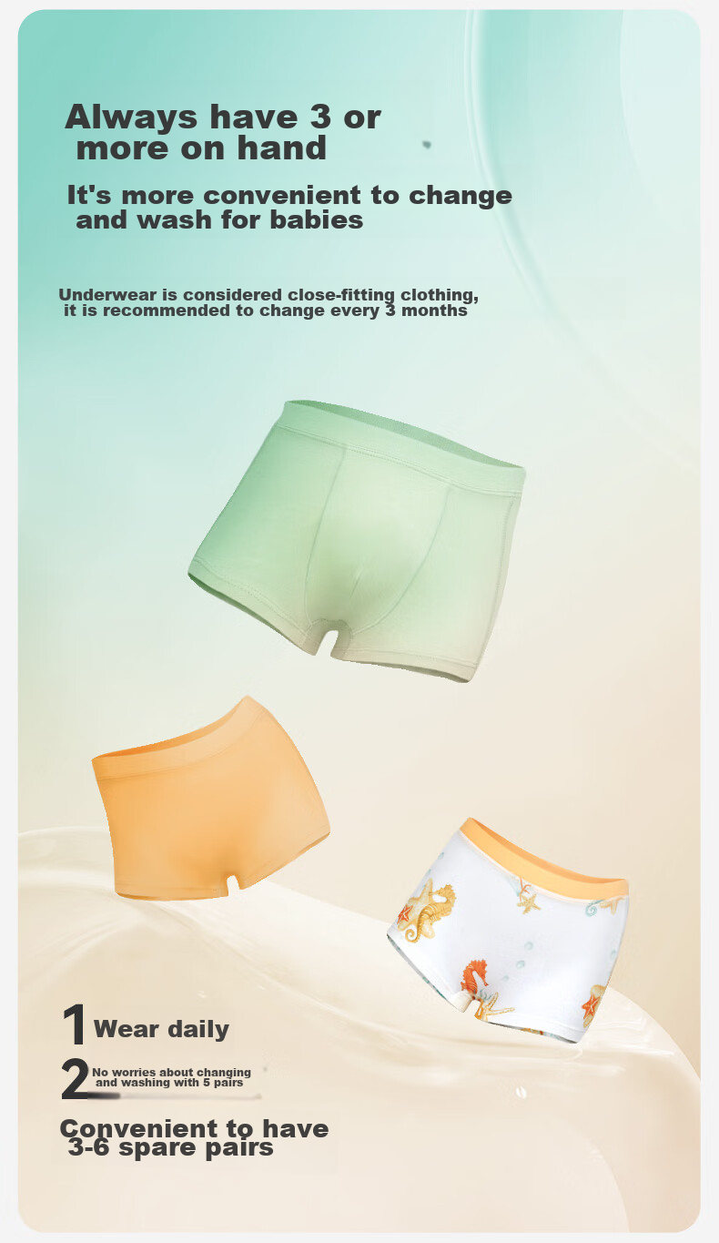 Ibaby Children's Underwear, Boys And Girls Boxer Briefs, Baby Infant Underpants, 2-Pack, Guobao Panda, Size 120 9