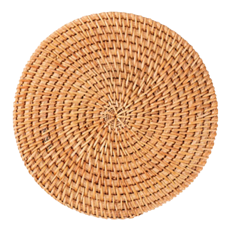 Siwangongli Rattan Heat-Resistant Mat, Household Anti-Scalding Pot Holder, Bowl Pad, High-Temperature Resistant Table Mat, Heat-Proof Plate Mat, Coaster, Teapot Tray