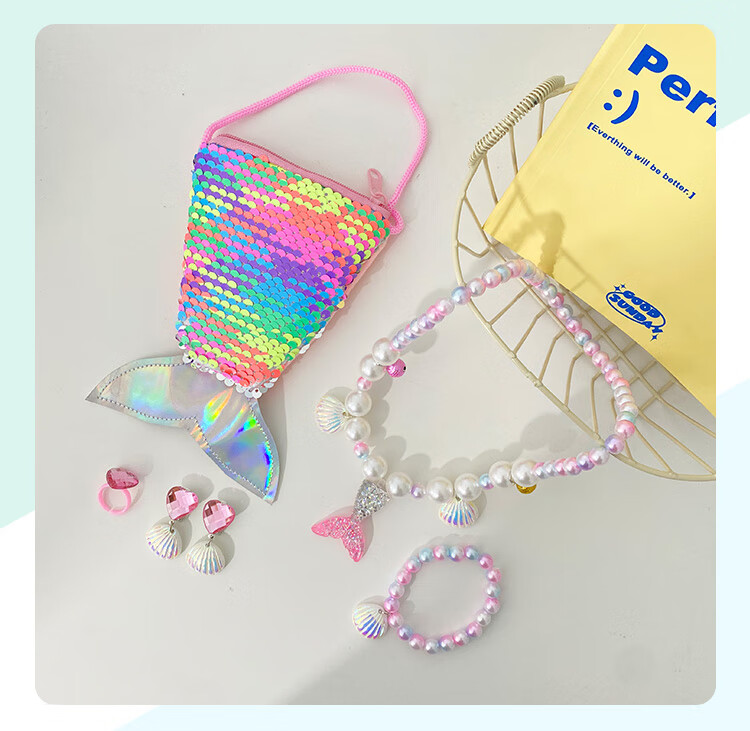 CHIMERA 6-Piece Mermaid Jewelry Set, Decorative Accessories for Children, Girls, And Young Women, Mid-Autumn Festival Gift 5