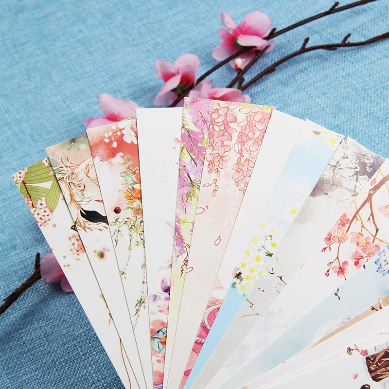Yuhe Exquisite Boxed Paper Bookmarks, Creative Chinese Style Book Clips, Gift for Teachers And Students, Birthday Cards, Commemorative Small Gifts, 30 Pieces/box, 5184 National Heritage Beijing Opera