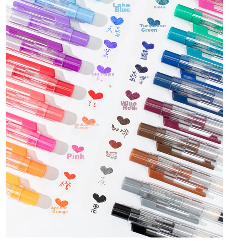 KACO Neutral Pen 0.5mm Black Retractable Pen for Signature, Exam Practice, Quick-Drying Ink Pen, Single Pen/bag K5 14