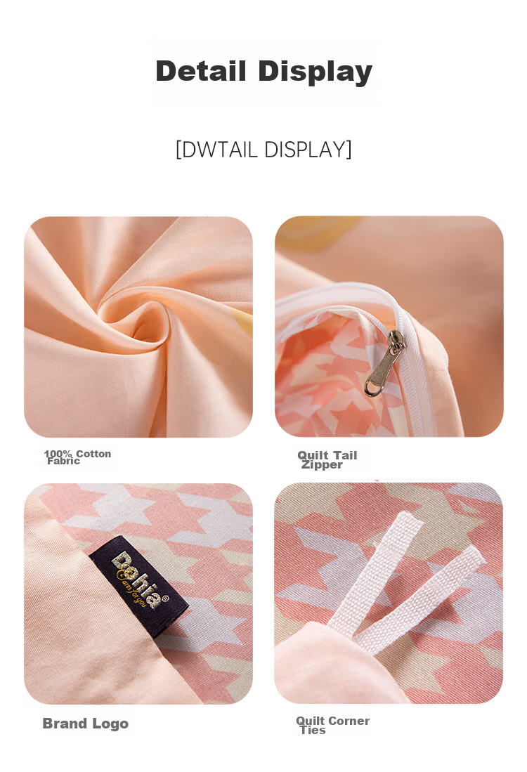Dohia Home Textiles Student Dormitory Set of Six Pieces (All-Cotton Bedding Three-Piece Set + Quilt + Pillow Core + Mattress) Blanket 14