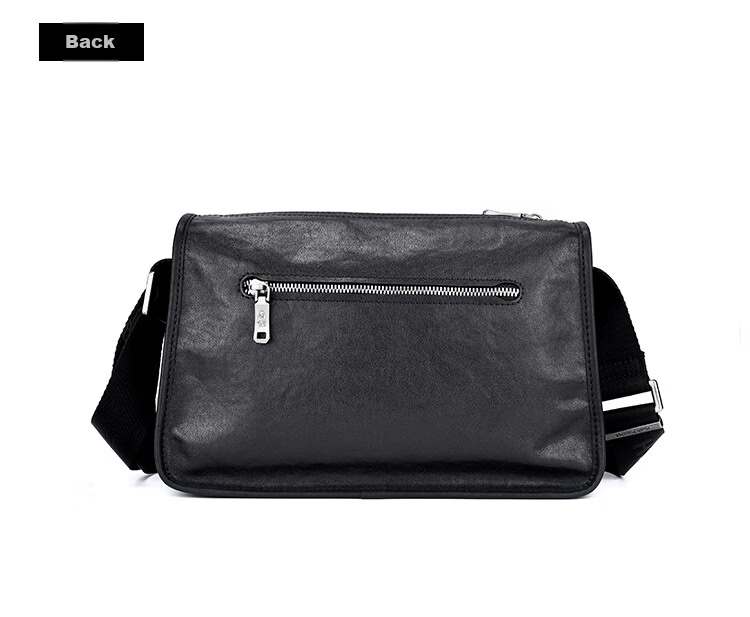 Hush Puppies Shoulder Bag for Men, Top-Grain Leather Business Commute Crossbody Bag, Large Capacity Simple Sling Bag, Birthday Gift 11