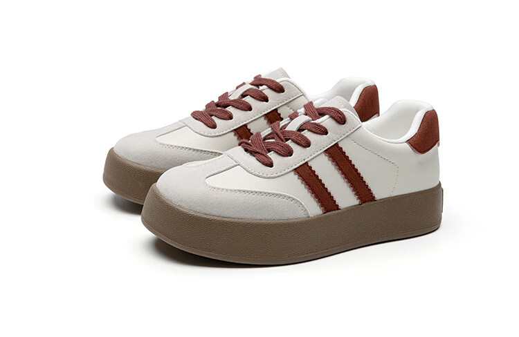 Dusto Women's Shoes, 2026 Spring New Style, Retro White Sneakers, Flat Casual Shoes, Women's Sports Skateboard Shoes 12