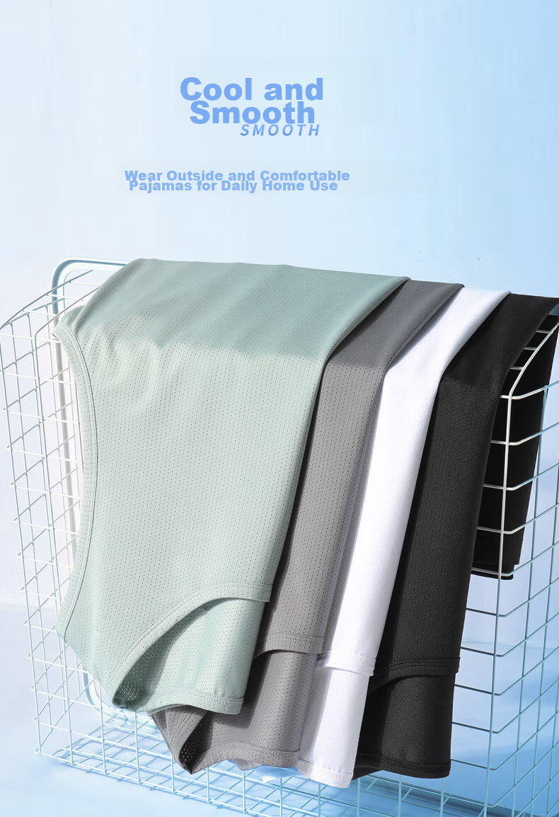 Baleno Ice Silk Tank Top for Men, Summer Cool Sleeveless Shirt, Breathable Mesh Sports Quick-Dry Trendy Stylish Vest 6