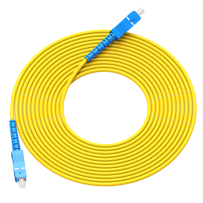 Nokoxin 3-Meter Telecom-Grade Single-Mode Single-Core Fiber Optic Patch Cable, Home Fiber Optic Extension Cord, Optical Transceiver Tail Fiber, Supports Customized Length, UPC Connector SC-SC