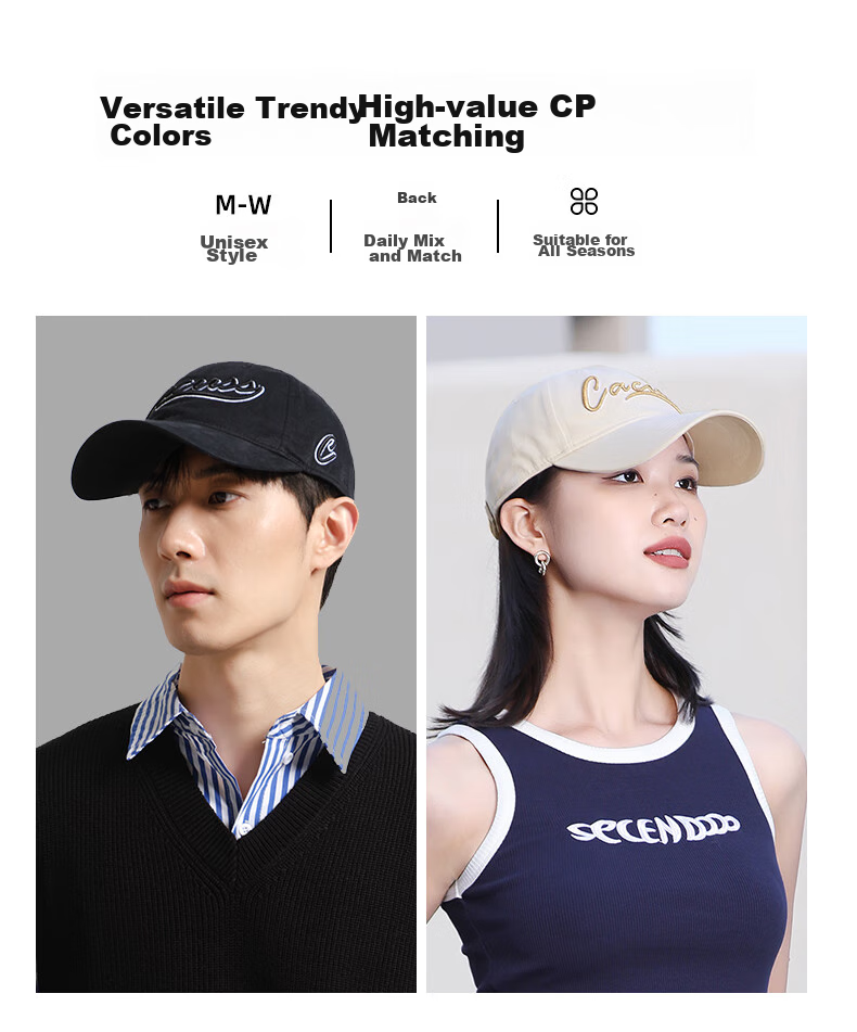 CACUSS Women's Embroidered Baseball Cap Spring Cotton Soft Top Visor Hat Mist Blue 8