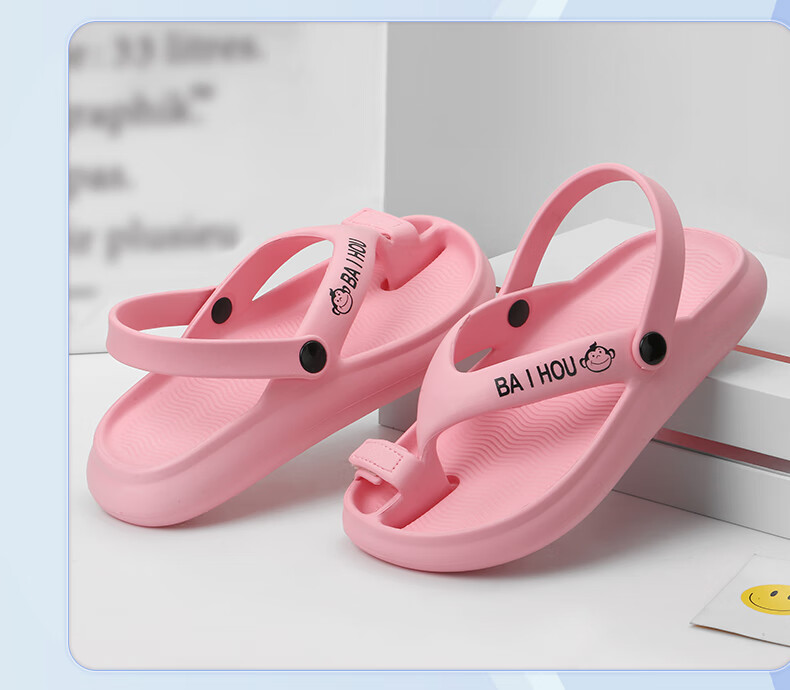 BAIHOU White Monkey Corrective Big Toe Sandals, Bunion Correction Functional Split-Toe Slippers, G-01 Pink, Size 35-36 10