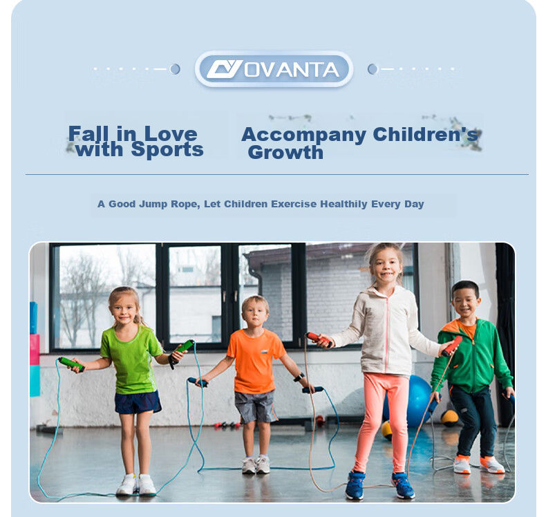 Oufanda Jump Rope for Children, Elementary School Students, Kindergarten, First Grade, Ages 3-56, Middle School Exam Speed Competition, Beginner's Specialized Rope 36