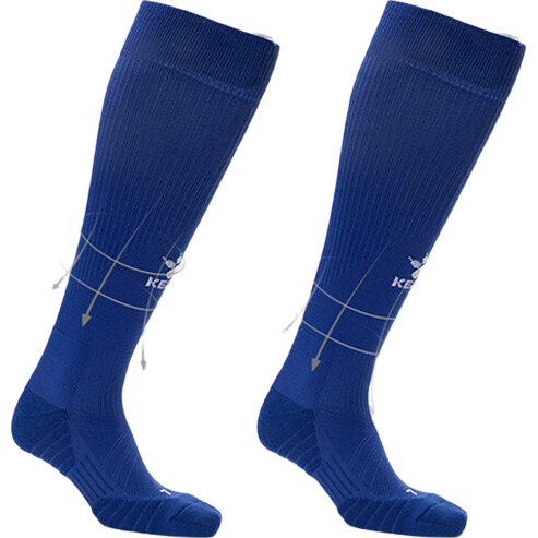 KELME Adult Long Soccer Socks with Thick Terry Bottom, Non-Slip for Competition And Training, High Tube Socks for Men, Sky Blue
