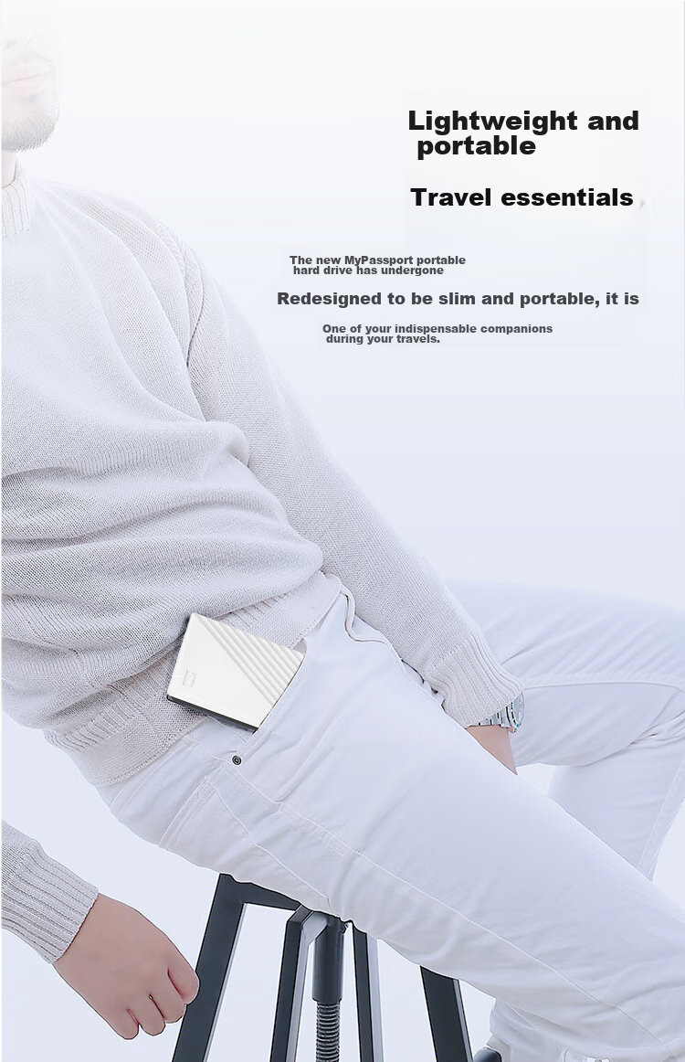 Western Digital (WD) Portable Hard Drive, 6TB, USB3.0, My Passport, Mom's Drive, White, Mechanical Hard Drive, External for Laptops, Large Capacity Encrypted, Family Storage 6