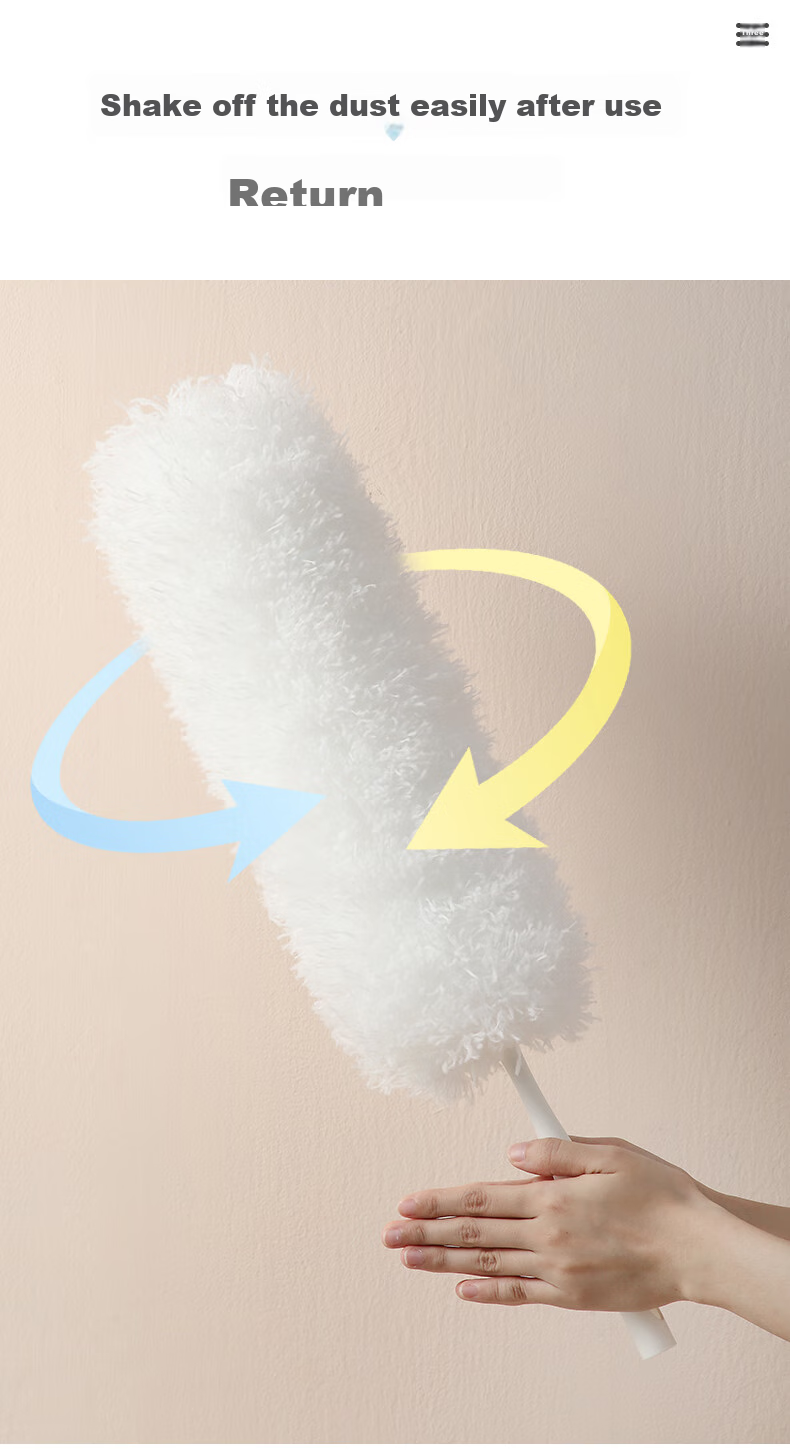 Sulida Feather Duster, 2.5-Meter Extendable, for Car And Home Use, Static Dust Removal, Ceiling Cleaning Tool 10