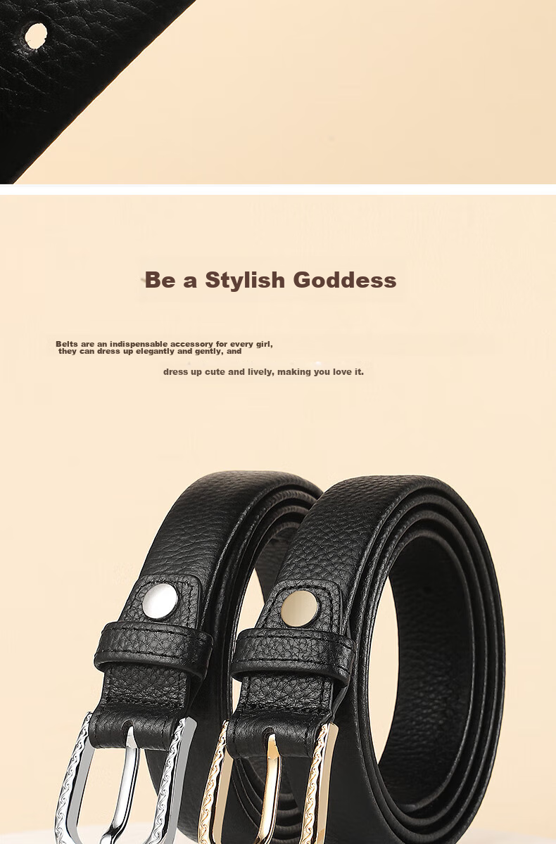 CARTELO Women's Leather Belt, Casual Trouser Waistband, Versatile And Fashionable Accessory, Gift for Wife Or Girlfriend 7