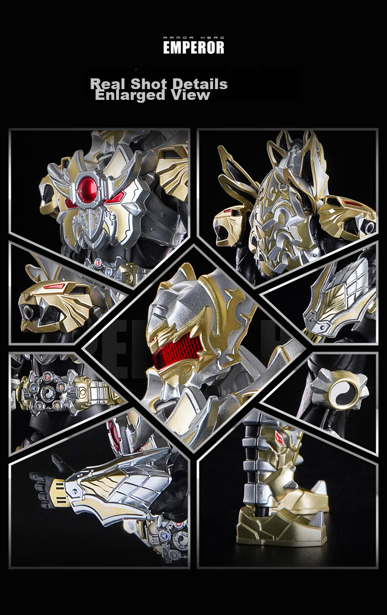 AULDEY Armor Hero Articulated Action Figure Emperor Xiang Precision Paint Version 15th Anniversary Assembly Model Boy's Birthday Gift 5
