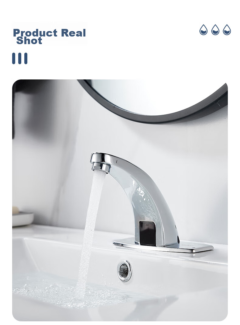 KEGOO Sensor Faucet, Single Cold Basin Battery Model, Automatic AC/DC Electric K1039 for Bathroom Sink And Washbasi 11
