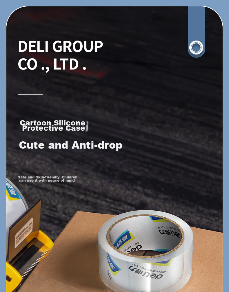 Deli High-Quality Transparent Packing Tape, 45mm*100y*50um (91.4m/roll), 6 Rolls/tube, Office Supplies, 30175 1