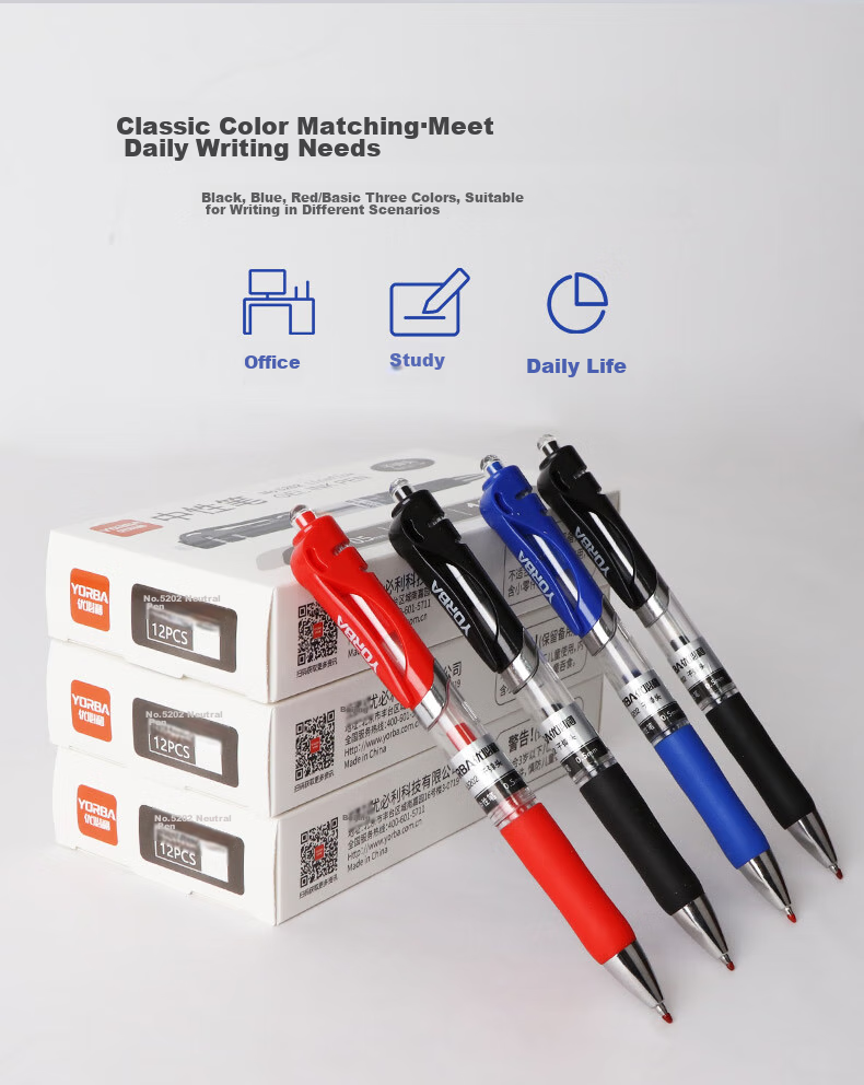 Youbili Retractable Gel Pen, Bullet Tip Signing Pen, 0.5mm Rollerball Pen, 12-Pack, 5202 Black 2