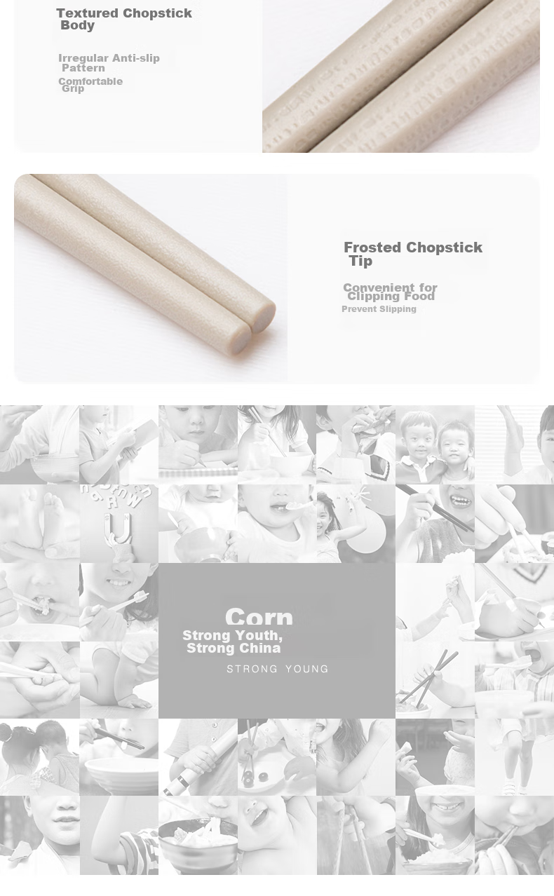 CORN Children's Alloy Chopsticks for Primary School Students, Cute Kindergarten And Home Use, Antibacterial And Heat-Resistant Short Chopsticks for Ages 6-12 9