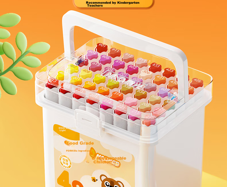 M&G Stationery, 36 Colors Food-Grade Water-Based Markers, Children's And Student Watercolor Pens, Drawing Pens, Dual-Tip Thick And Thin Triangular Barrel, Washable, Birthday And Graduation Gift, APMT80C7 2