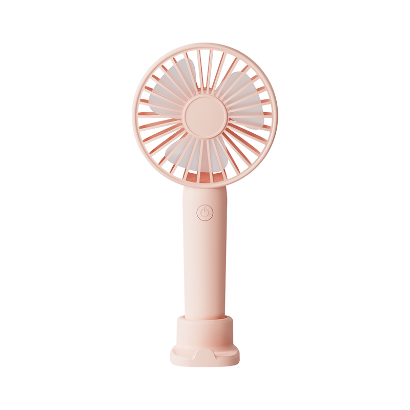 Kelleia USB Handheld Mini Fan, Portable Compact Electric Fan for Outdoor, Desktop, Office, Student Dormitory, Powerful Rechargeable Strong Airflow Small Fan, Pink