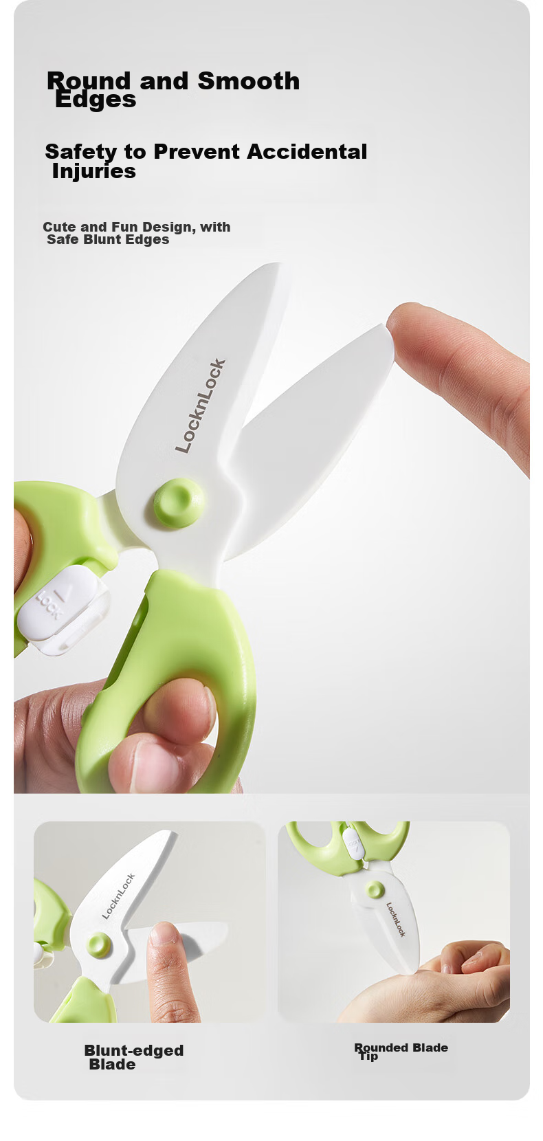 LOCK&LOCK Baby Food Scissors, Small Ceramic Baby Food Cutter, Infant Food Scissors, Children's Mini Portable Baby Food Cutting Tools 8