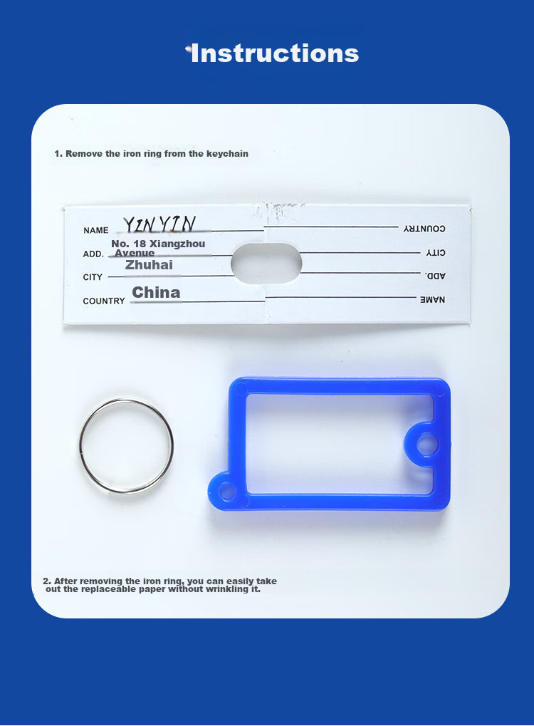 TANGO Key Tags, Colorful Single-Sided Double-Hole, 36 Pieces/tube, Four Colors, PET Tube Packaging, Label Tags for Hotel Landlords, Large Keys, Customizable Classification Labels, Easy-To Key Tags 6