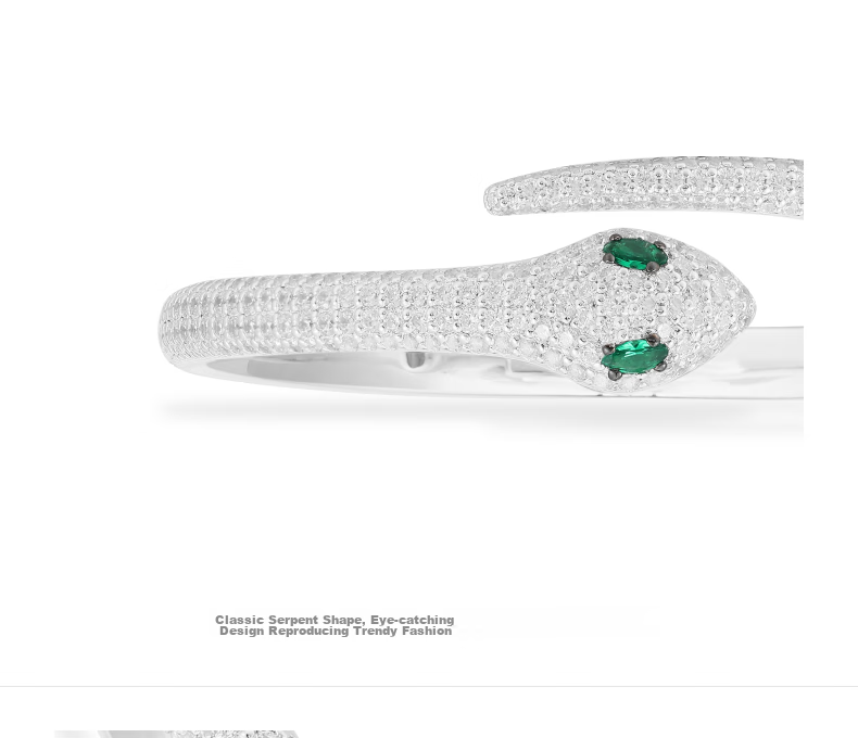 APM Monaco Green Eye Snake Bracelet, Luxurious And Elegant, Perfect Birthday Gift for Girlfriend Or Wife 3