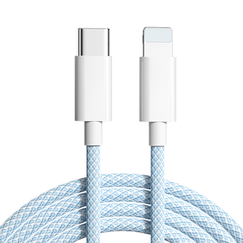 Nengshi Apple Charging Cable, PD30W Data Cable, Compatible with IPhone14/13/12/8, Fast Charging Type-C, Tablet And Car-Mounted Braided Cable, 1.5 Meters, Blue