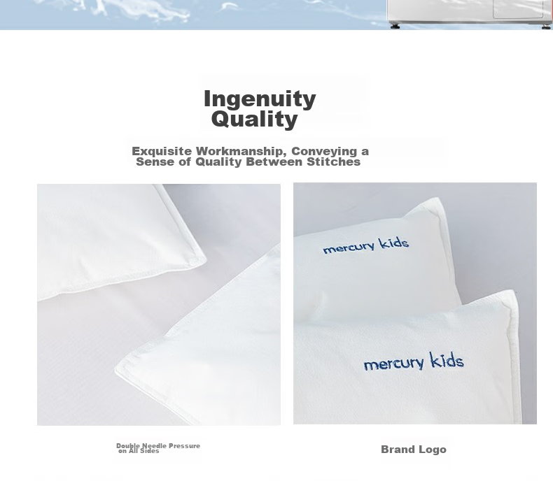 MERCURY Kids Hypoallergenic Anti-Mite Pillow B3 Model, 35cm×50cm, Infant Pillow for Ages 3-5, Yiwolong Anti-Mite Technology 27