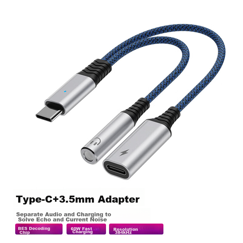 DOOSEYUON Apple IPad Pro 2021 Converter for IPad Pro 2020 2018 2019 Air4 Air5 Mini6, Huawei Adapter for Headphones Charging Two-In Xiaomi PUBG