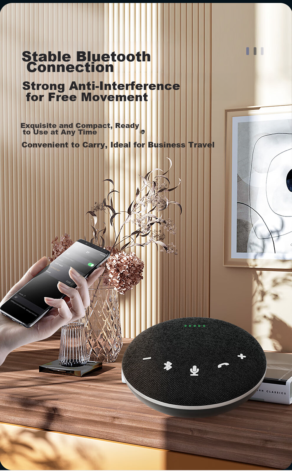 DAIPU Video Conference DP-T20 Camera, 4K Ultra-High Definition Camera, Wide-Angle Desktop Office USB Wireless Bluetooth Conference Omnidirectional Microphone Set 15