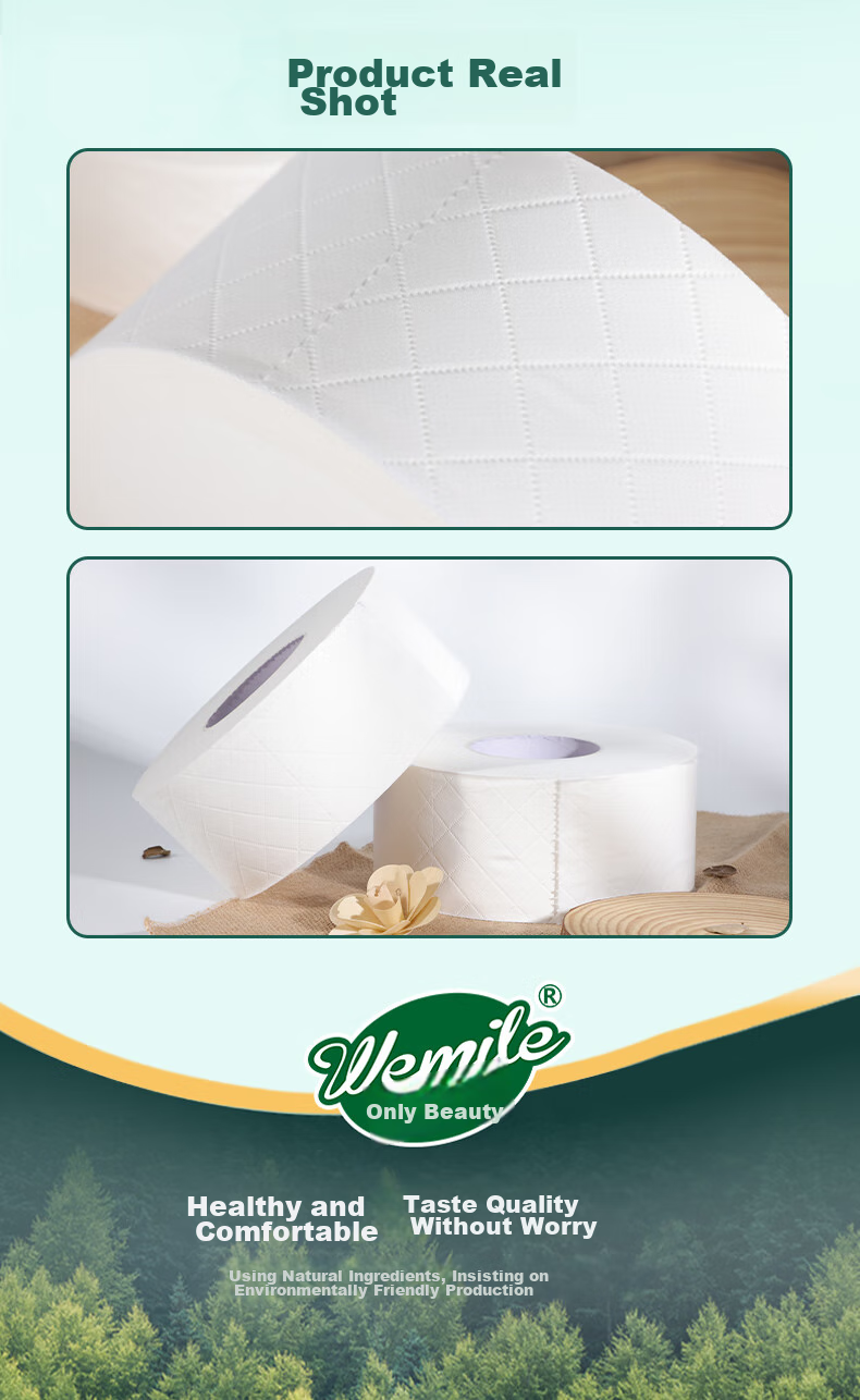 Weiyimei Large Roll Toilet Paper, 4-Ply, 400g*12 Rolls, Commercial Bulk Paper for Hotels And Bathrooms, Whole Box VJ7317 7