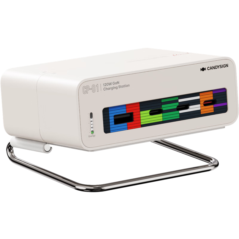 CANDYSIGN Candy Factory Hard Candy 120W Mini Power Bank for Home And Travel Dual-Use Super Power Desktop Charger Compatible with IPad, Apple IPhone 15/16, Android, Huawei, GaN Fast Charging Adapter