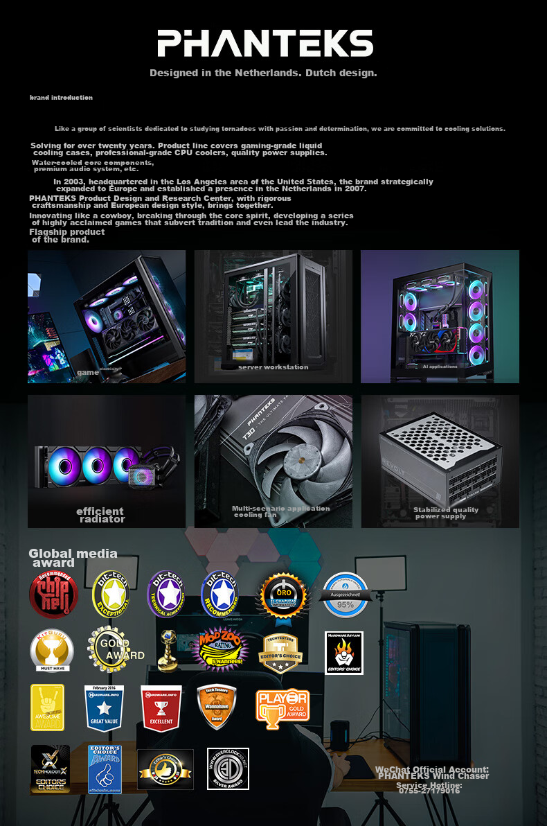 PHANTEKS XT523 Black Mid-Tower Desktop Computer Office ATX Motherboard Case (With 3x 140mm Fans / Mesh Panel / Efficient Cooling / 360mm Water Cooling Support / 5070) 25