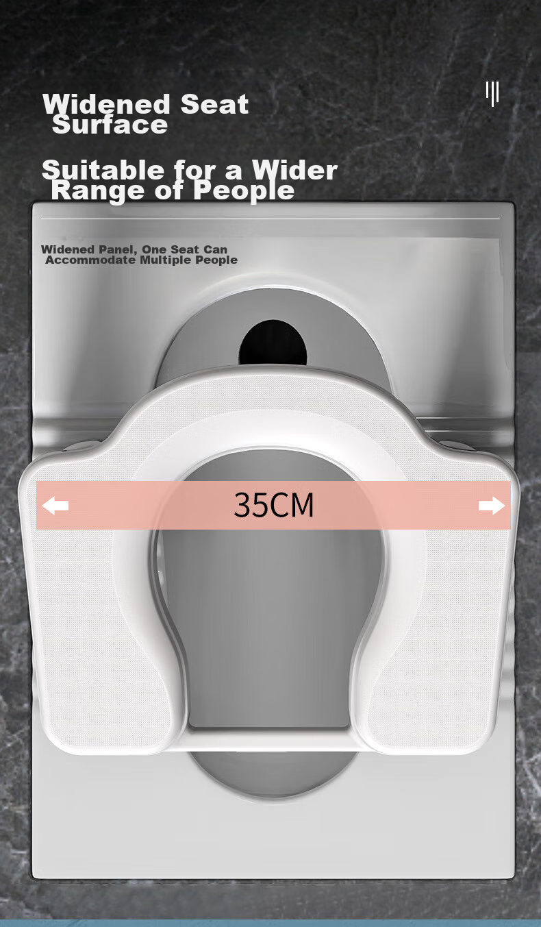 Youjialiangpin Toilet Seat, Pregnant Women's Commode Chair, Squatting Toilet, Elderly Toilet Stool, Squat-To Convertible, Height 26cm 7
