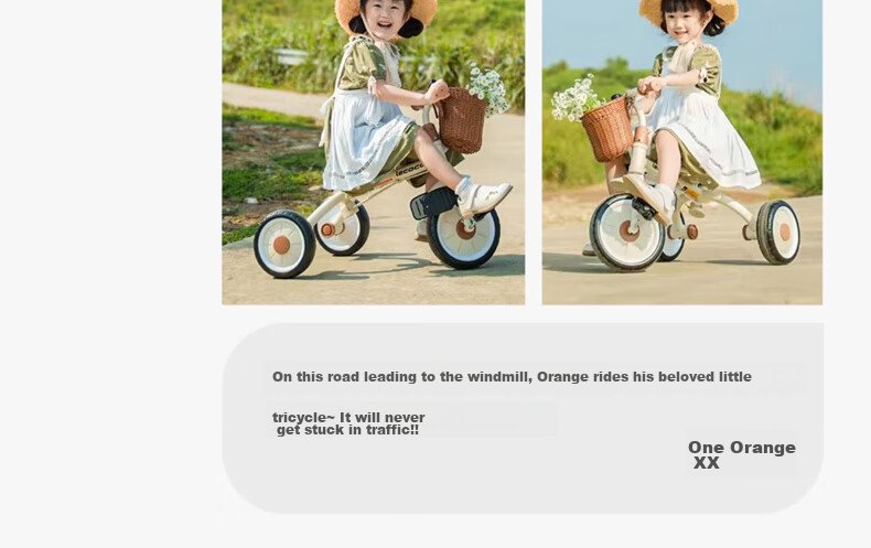 Lecoco Children's Tricycle, Baby Stroller for Ages 2-5, Parent-Child Ride-On Vehicle, No Inflation Needed, S2 Velvet Mocha Color, Baby Gift 2