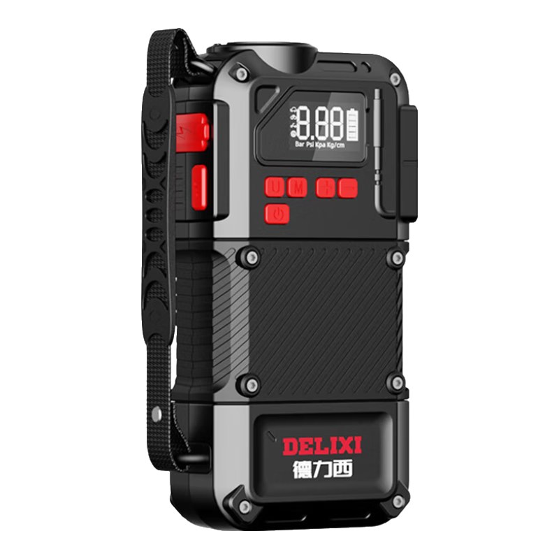 DELIXI ELECTRIC 12V Car Emergency Jump Starter Power Bank with Built-in Air Compressor and Strong Battery Boost