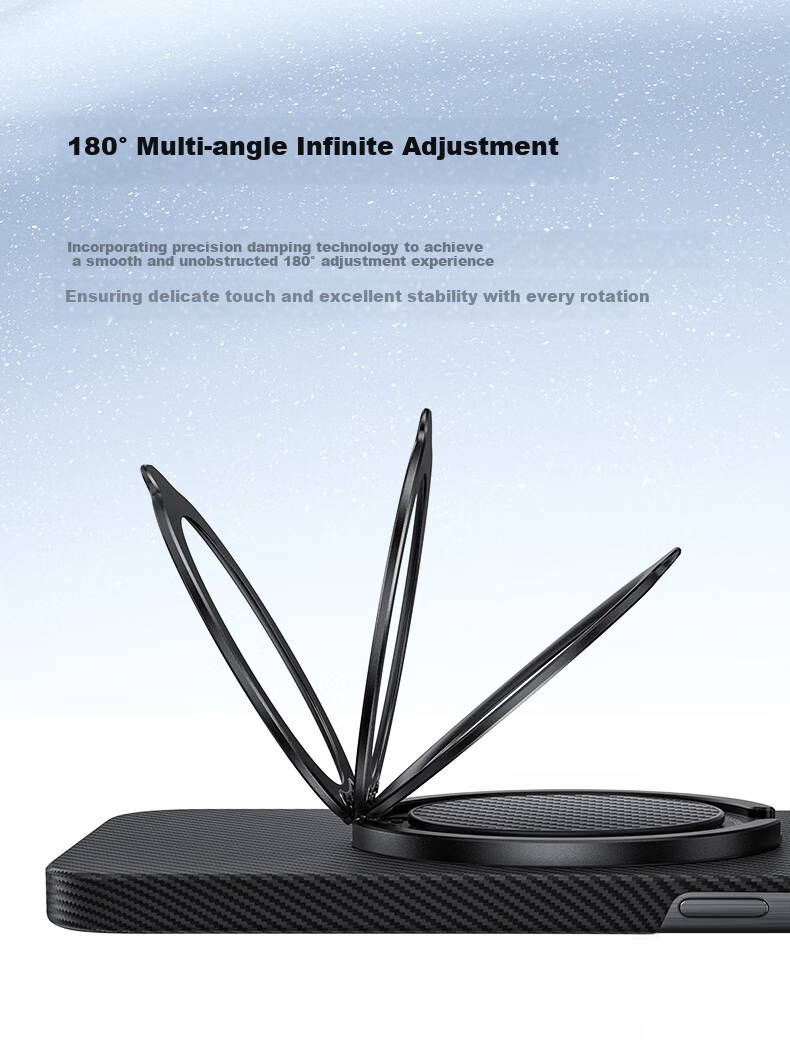 Benks Magsafe Magnetic Ring Stand with Desktop And Ring Holder, 360° Rotating Aurora Pattern, Apple Aramid Fiber Strong Magnetic Phone Holder, Portable Photography Stand 6