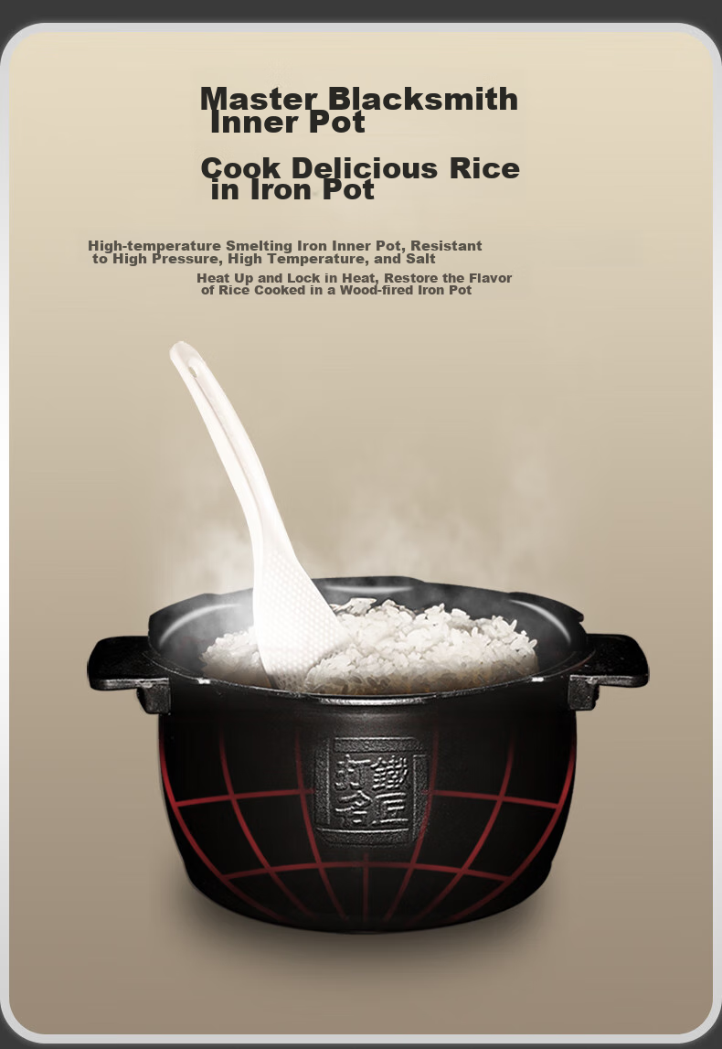 CUCKOO Black Pearl Rice Cooker, Imported from Korea, IH Heating, Iron Master Inner Pot, Programmable, Multifunctional High-Pressure Rice Cooker, 3L Capacity, for 1-3 People, CRP-HVXF0650SS 8