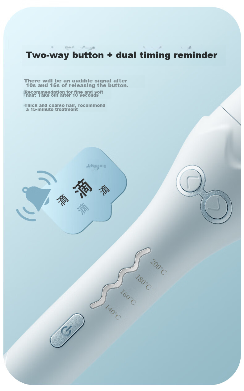 MinHuang 36mm Negative Ion Automatic Curling Iron, Korean-Style Big Wave Curler, Lazy Fully Automatic Curling Iron Hair Curling Tool for Women XN-398 7