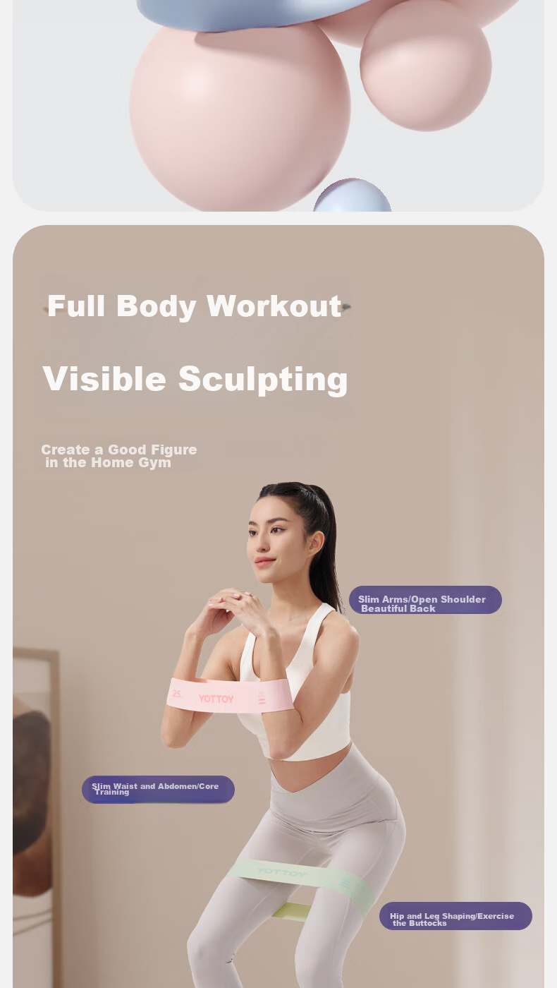 Yottoy Yoga Resistance Loop Exercise Band Resistance Band Hip Strength Training Stretching Resistance Band Training Hip Circle 9