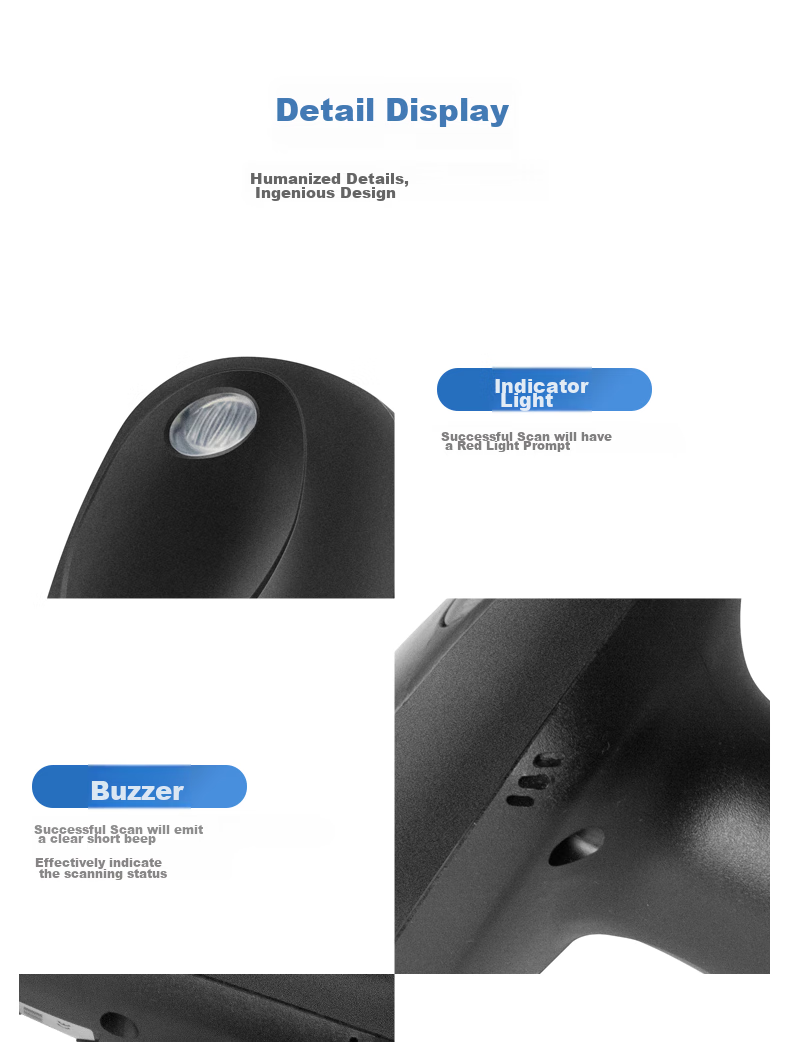 Aibao One-Dimensional And Two-Dimensional Barcode Scanner, QR Code Gun, Barcode Scanner for Supermarket Checkout, Medical Insurance Payment, Pharmaceutical Express Delivery Logistics Traceability Wired Scanner TD-6501 8