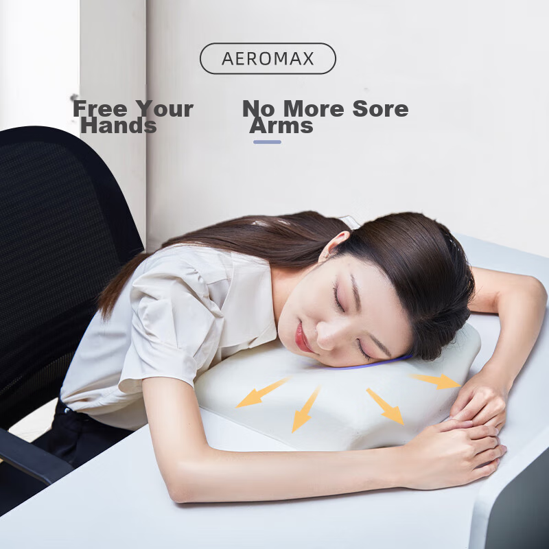 Подушка для сна Aeromax, складная подушка для обеденного перерыва в офисе, маленькая подушка, портативная подушка для сна на животе для путешествий на открытом воздухе, подушка из пены с эффектом памяти