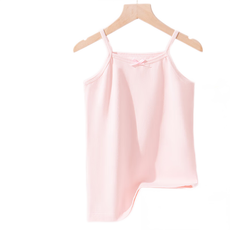 LangSha Children's Tank Top, Girls' Camisole, Lightweight for Spring And Summer, Baby Girl's Small Vest, Pink, Size 130