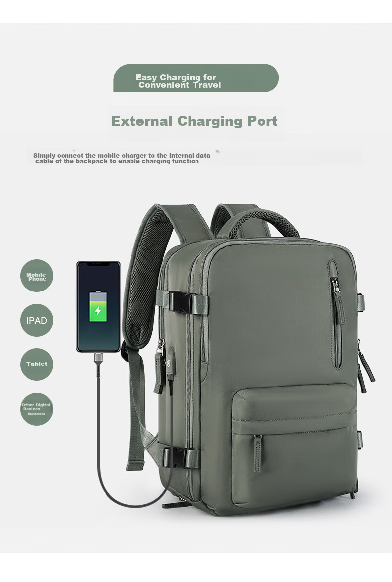 Landcase Backpack Travel Bag Large Capacity for Women And Men Short-Trip Tourism Bag Multifunctional Laptop Bag 5162 Dark Green Small Size 8