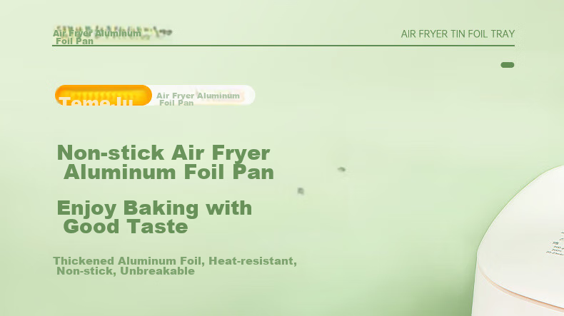 Temeiju Air Fryer Aluminum Foil Trays, Aluminum Foil Bowls, Air Fryer-Specific Paper, Food-Grade Outdoor Baking Pans, 16cm*30 Pieces 1