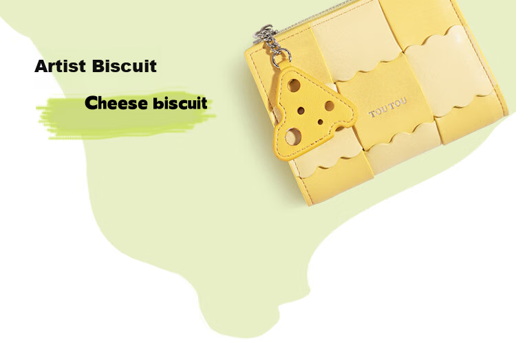 Toutou Short Multi-Card Holder Biscuit Coin Purse Large Bill Clip Birthday Storage Card Holder Brown Plaid Birthday Gift for Girlfriend 6