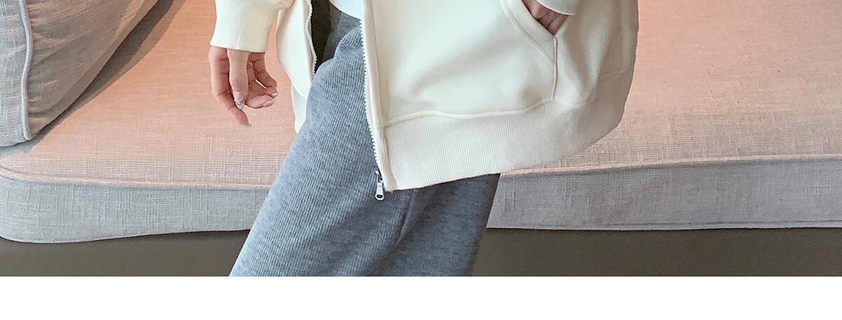 Halo Queen Women's Sweatshirt Jacket with Fashionable Letter Print, Casual Comfortable Loose-Fitting Student Sweatshirt H13KF2141 30