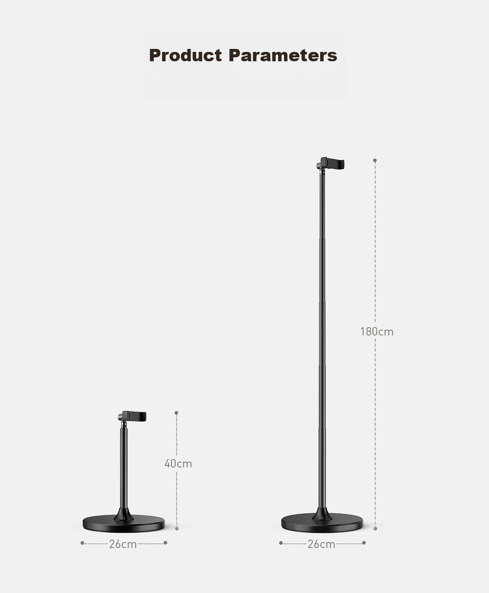 Xiaotian (JOPREE) Phone Stand, Floor-Standing Live Streaming Stand, Adjustable Desktop Shooting Stand, Multi-Functional 360° Rotating Overhead Shooting Stand for Watching Shows And Recording Videos, Outdoor Support Frame 19