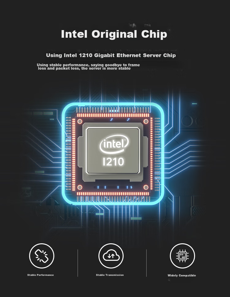 EB-LINK Intel I210 Chip PCI-E X1 Gigabit Single-Port Desktop Wired Network Card Server Supports Linux 4